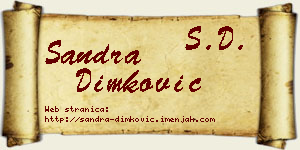 Sandra Dimković vizit kartica